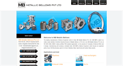 Desktop Screenshot of mbmetallicbellows.com